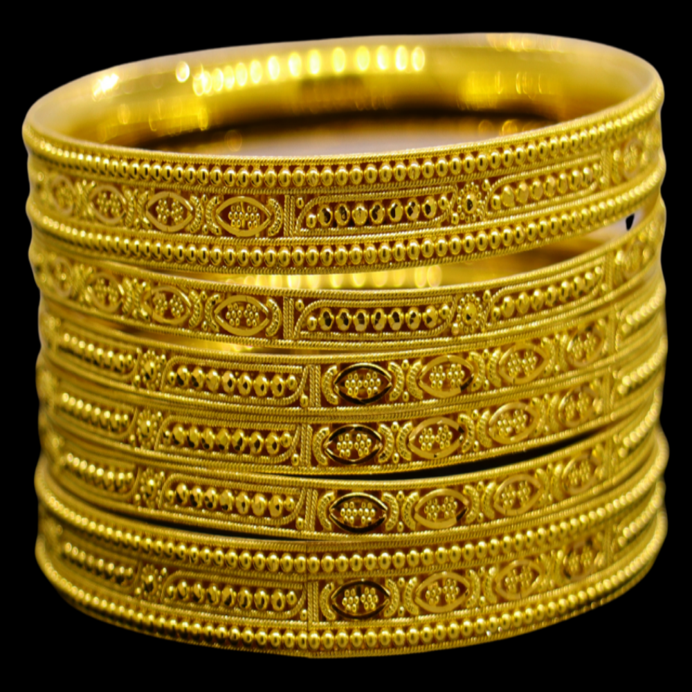 22K Gold Bangle Set, S (19) – SW25330